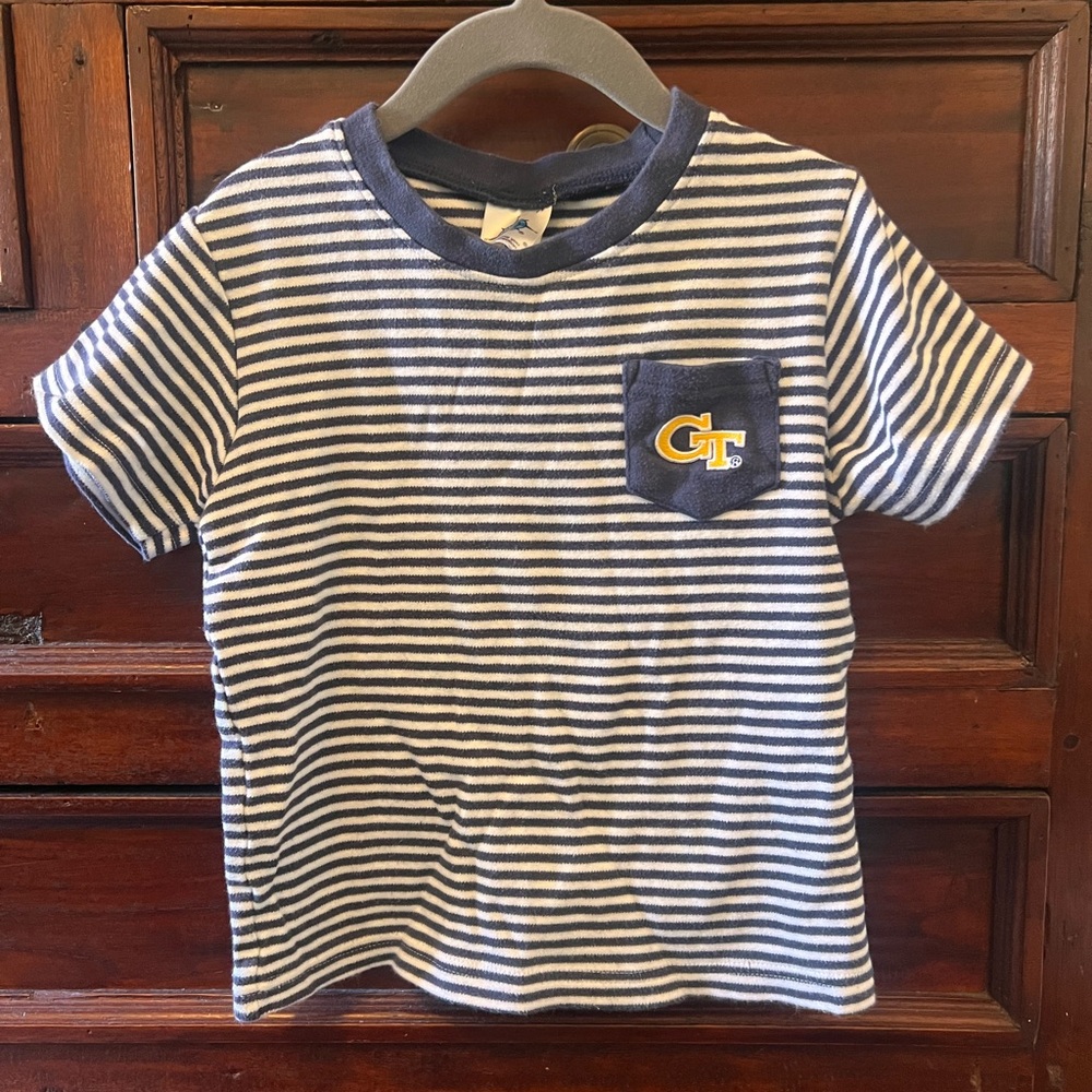 Kids striped GT t-shirt (Georgia tech) size 3T